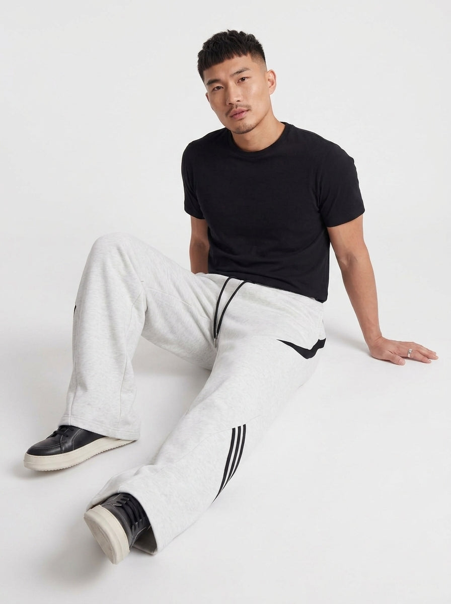 Koltee | Men's Plus Size Wide Leg Casual Sweatpants with Stripe Detail Comfortable Fit
