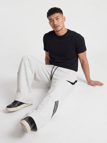 Koltee | Men's Plus Size Wide Leg Casual Sweatpants with Stripe Detail Comfortable Fit