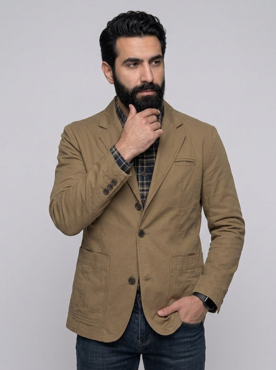 Koltee | Men's Button Up Lapel Collar Blazer Formal Casual Jacket