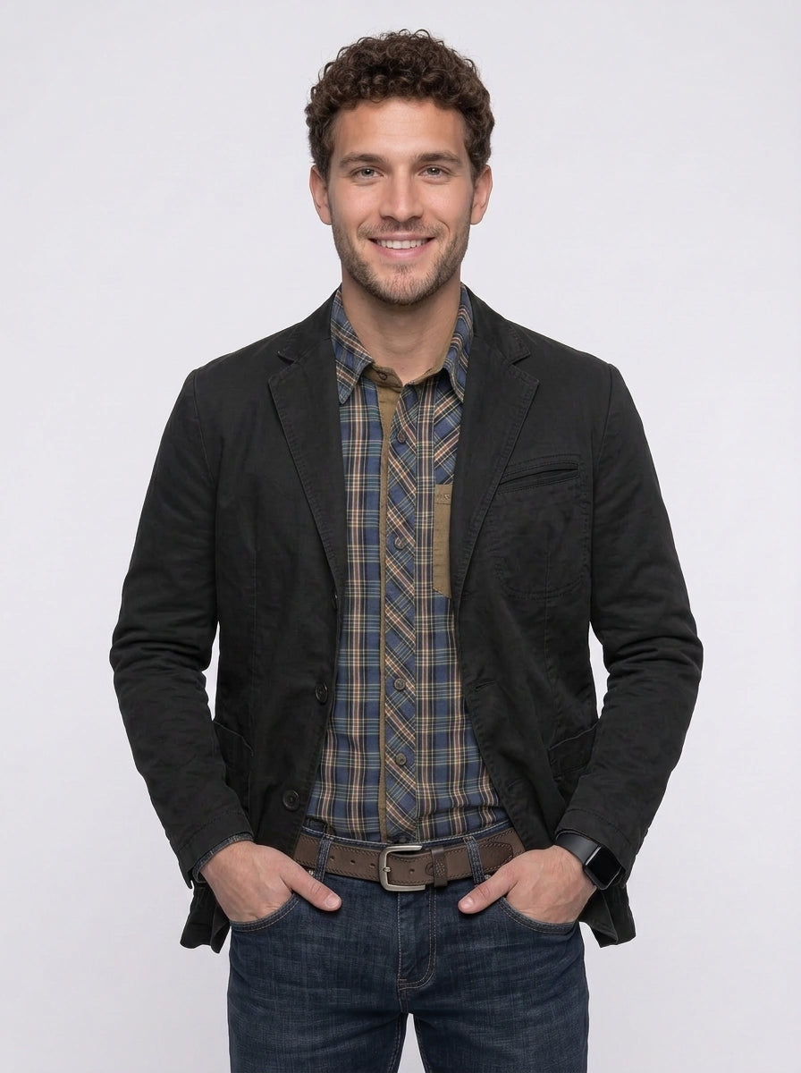 Koltee | Men's Button Up Lapel Collar Blazer Formal Casual Jacket