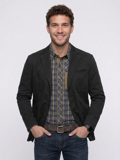 Koltee | Men's Button Up Lapel Collar Blazer Formal Casual Jacket