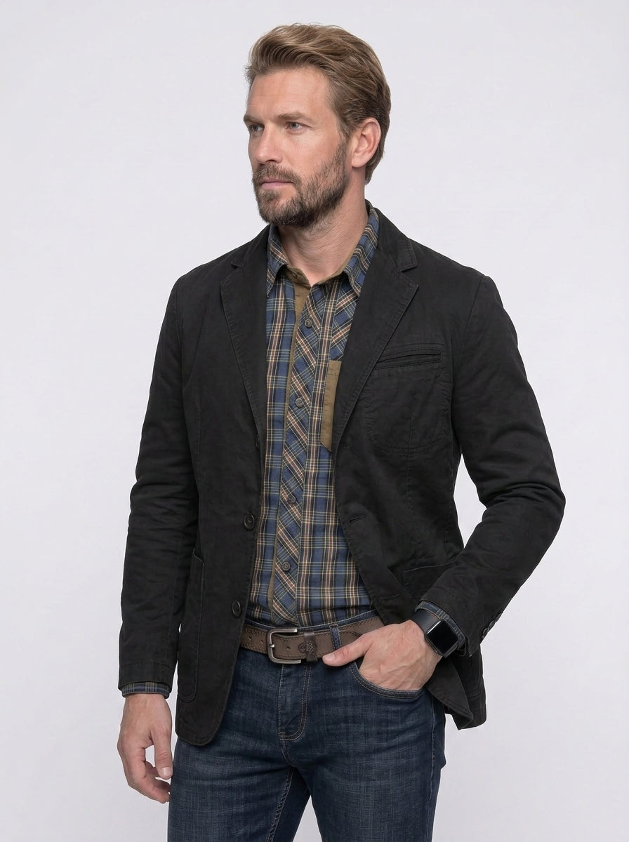 Koltee | Men's Button Up Lapel Collar Blazer Formal Casual Jacket