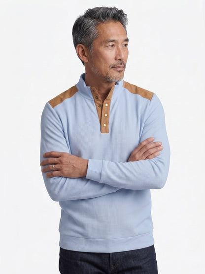 Koltee | Men's Quarter Snap Long Sleeve Top Plus Size Comfortable Pullover