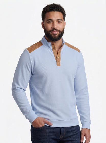 Koltee | Men's Quarter Snap Long Sleeve Top Plus Size Comfortable Pullover