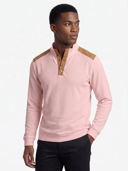 Koltee | Men's Quarter Snap Long Sleeve Top Plus Size Comfortable Pullover