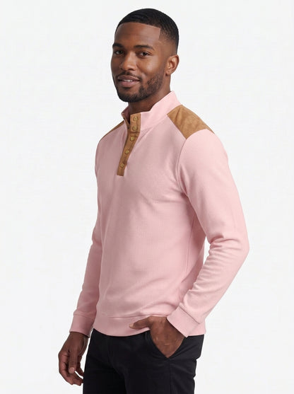 Koltee | Men's Quarter Snap Long Sleeve Top Plus Size Comfortable Pullover