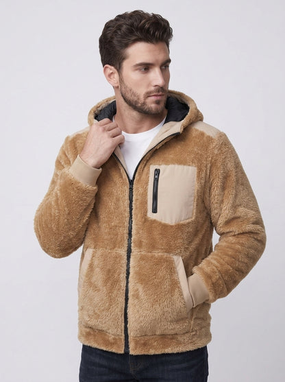Koltee | Men's Zip Up Fleece Hooded Jacket Warm Casual Outerwear