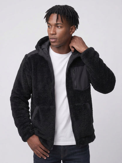 Koltee | Men's Zip Up Fleece Hooded Jacket Warm Casual Outerwear