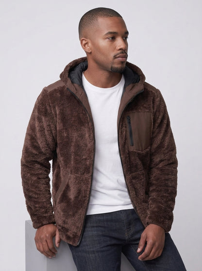 Koltee | Men's Zip Up Fleece Hooded Jacket Warm Casual Outerwear
