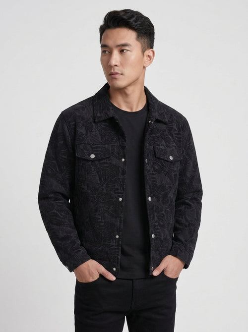 Koltee | Men's Corduroy Snap Down Casual Jacket Comfortable Outerwear