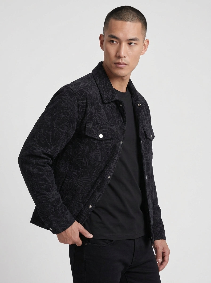 Koltee | Men's Corduroy Snap Down Casual Jacket Comfortable Outerwear