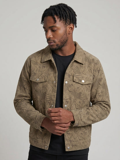 Koltee | Men's Corduroy Snap Down Casual Jacket Comfortable Outerwear