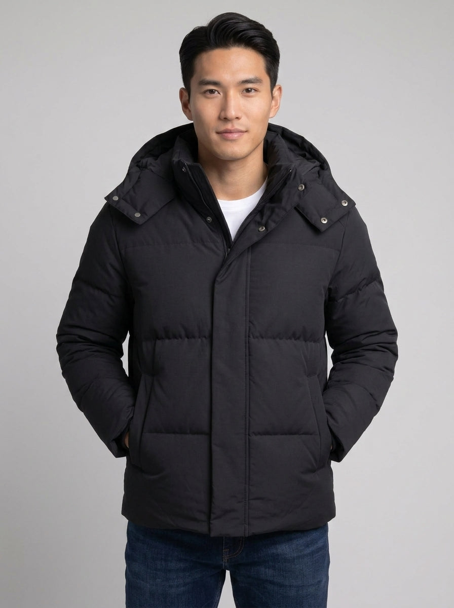 Koltee | Men's Hooded Padded Winter Coat Warm Casual Outerwear